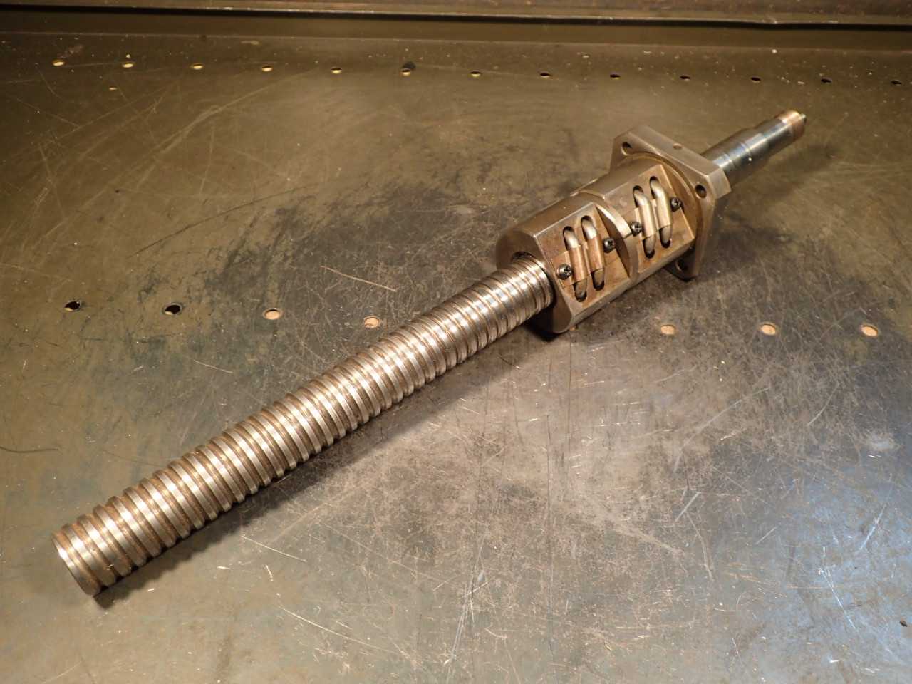 6mm Pitch 28mm Thread OD Ball Screw: 9" Travel, 17-3/4" OAL - HOLEMAKING TOOLS