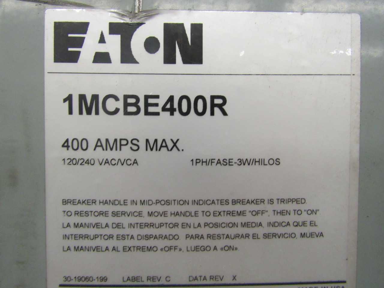 Quantity of 1x 1MCBE400R Electrical Enclosures - ELECTRICAL ENCLOSURES