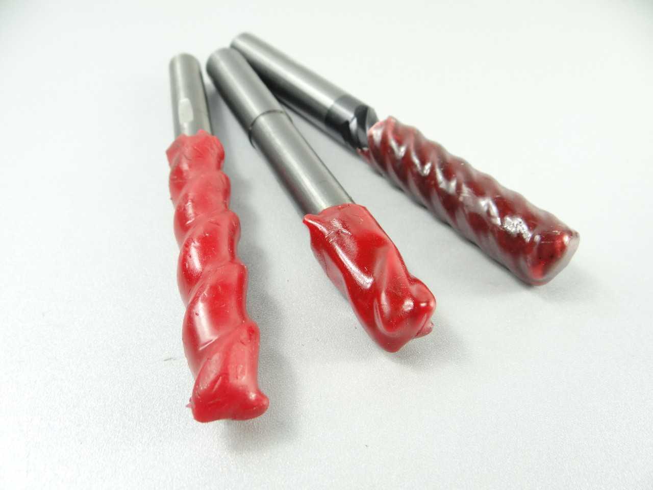 Lot of 3 Freshly Sharpened Assorted Solid Carbide End Mills - MACHINING ACCESSORIES & TOOLING