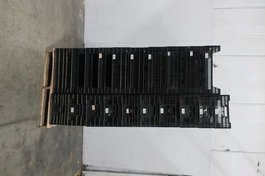 LOT OF 50 BLACK STORAGE TOTES - MATERIAL HANDLING