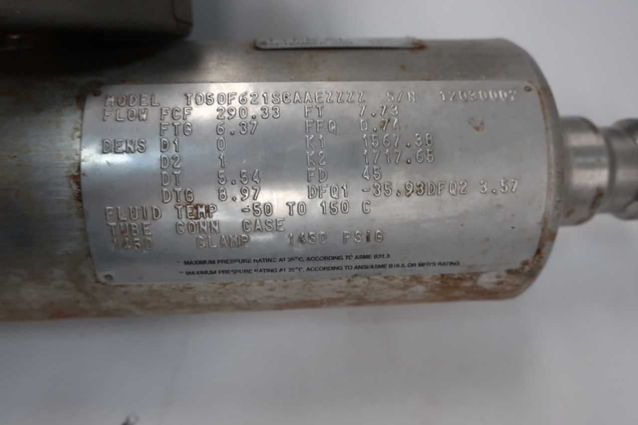 MICRO MOTION T050F621SCAAEZZZZ 1/2IN CORIOLIS MASS FLOW METER - FLOW METER