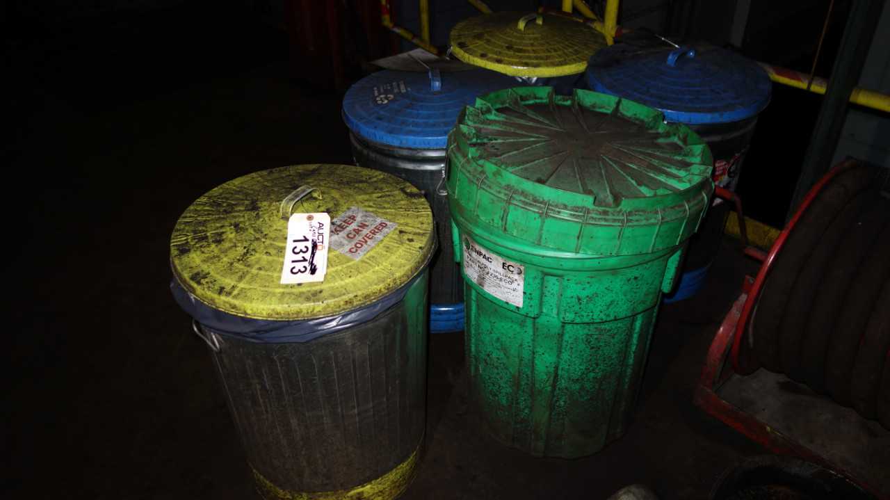 LOT OF 5 TRASH BINS - ELECTRIC POWER TOOLS