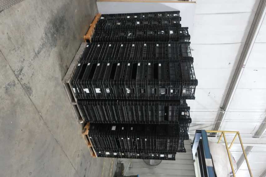 LOT OF 200 BLACK STORAGE TOTES - MATERIAL HANDLING