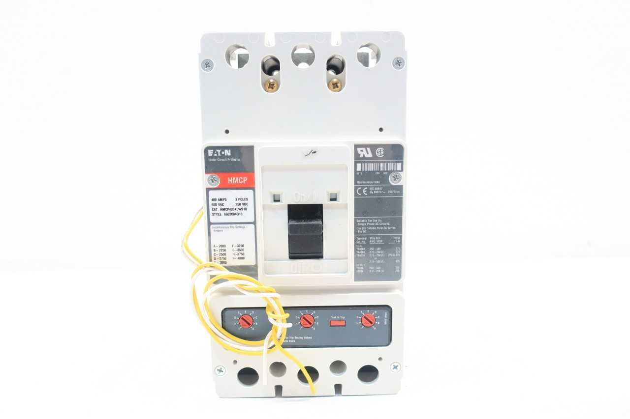 EATON HMCP400X5WS10 CIRCUIT BREAKER 3P 400A AMP 600V-AC - CIRCUIT BREAKERS
