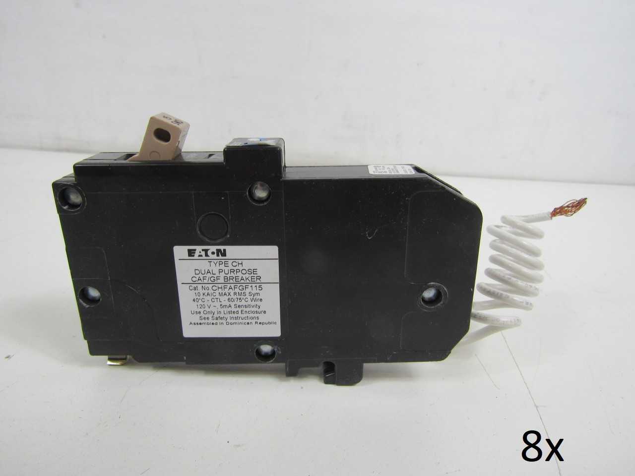 Lot of Quantity 8x CHFAFGF115 MCB/Residential Circuit Breakers - CIRCUIT BREAKERS Lot of Quantity 8x CHFAFGF115 MCB/Residential Circuit Breakers - CIRCUIT BREAKERS