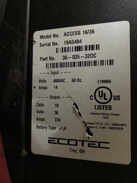 Ecotec 480V Forklift Charger - FORKLIFTS