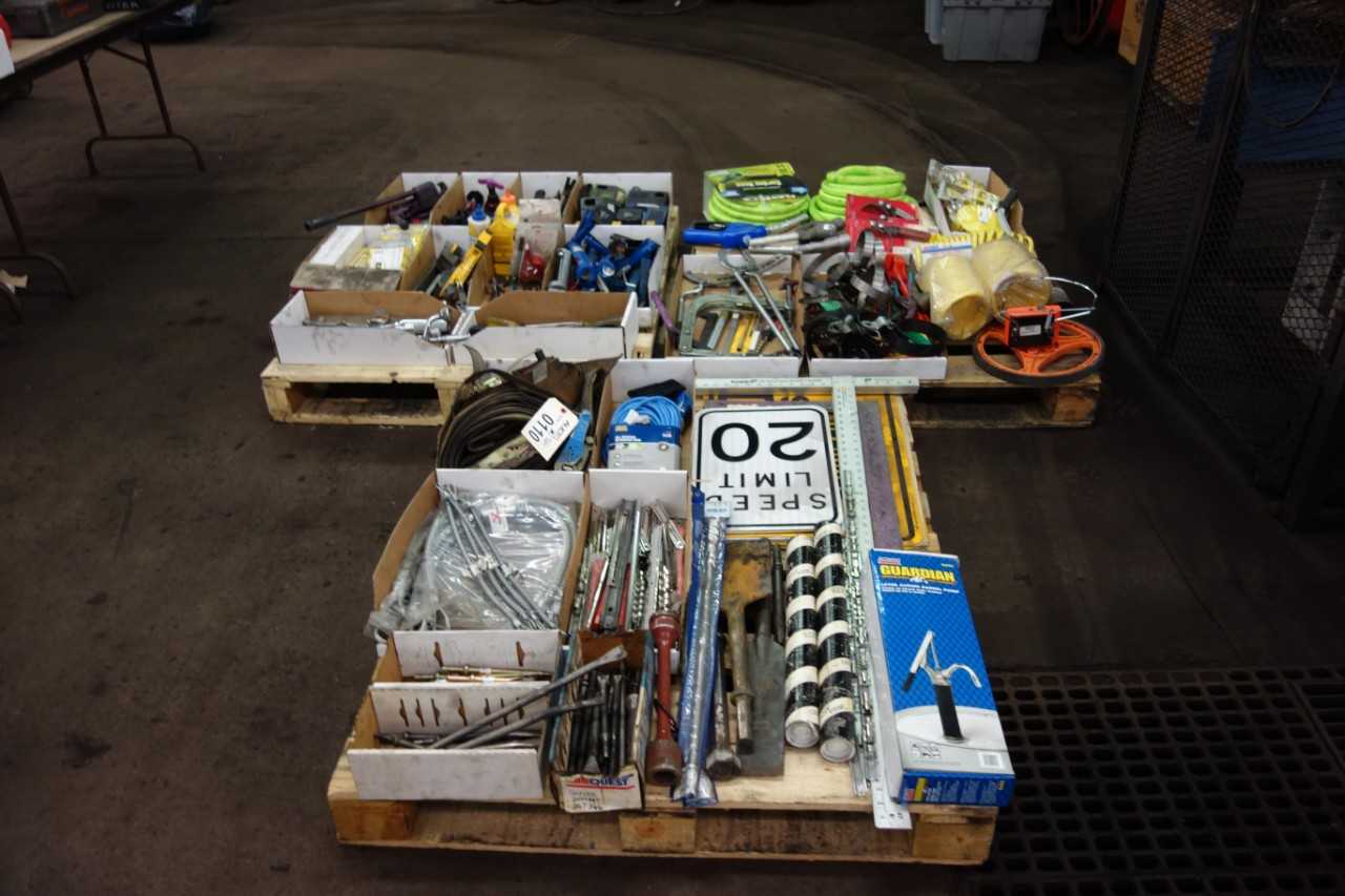 3 PALLETS OF ASSORTED GENERAL PURPOSE TOOLS - ELECTRIC POWER TOOLS