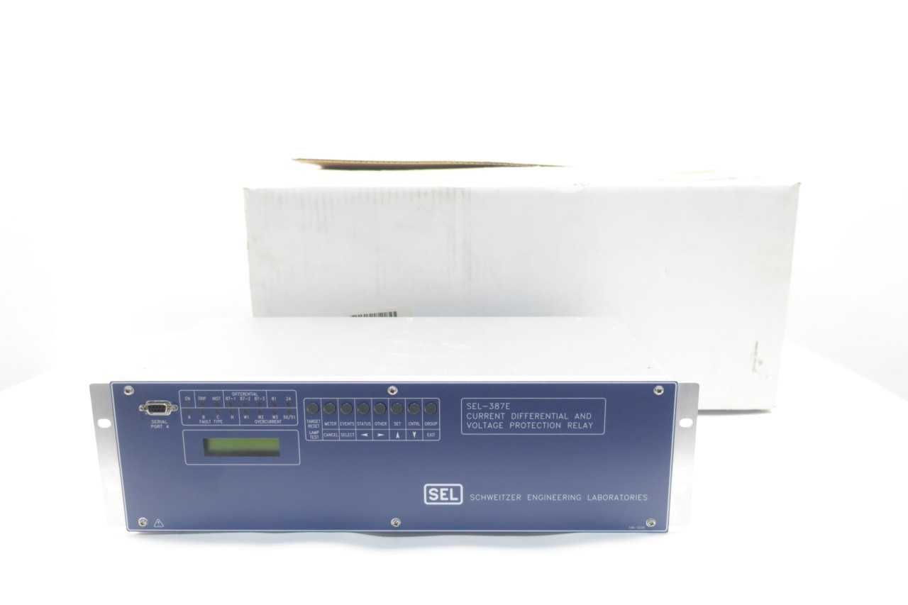 SCHWEITZER SEL-387E CURRENT DIFFERENTIAL AND VOLTAGE 125V-AC PROTECTION RELAY - AUTOMATION & CONTROLS SCHWEITZER SEL-387E CURRENT DIFFERENTIAL AND VOLTAGE 125V-AC PROTECTION RELAY - AUTOMATION & CONTROLS