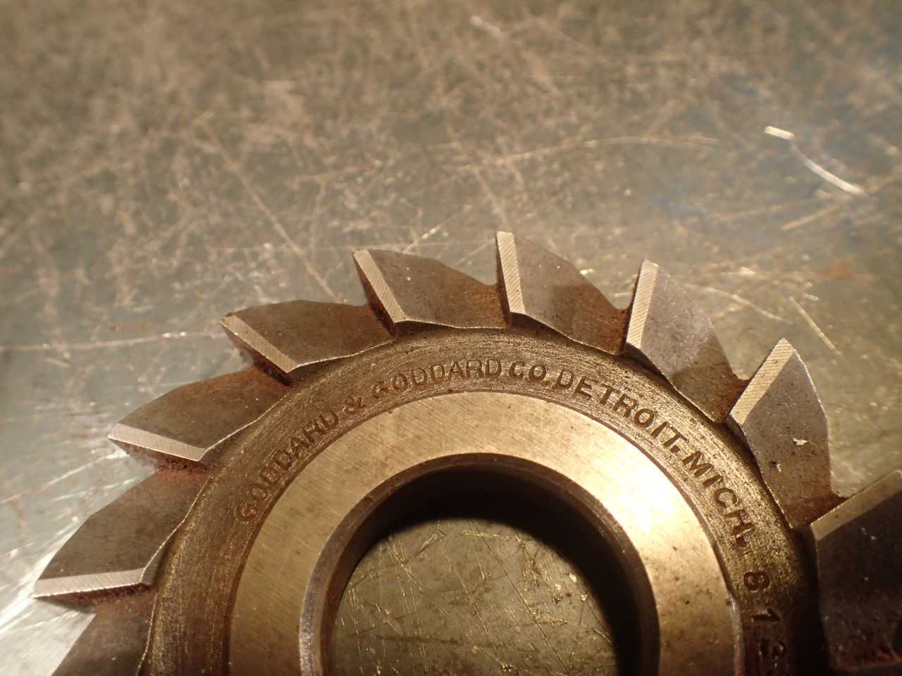 Goddard & Goddard 2-7/8" x .374" Plain Tooth Side Milling Cutter: 1" Arbor Hole - MILLING TOOLS