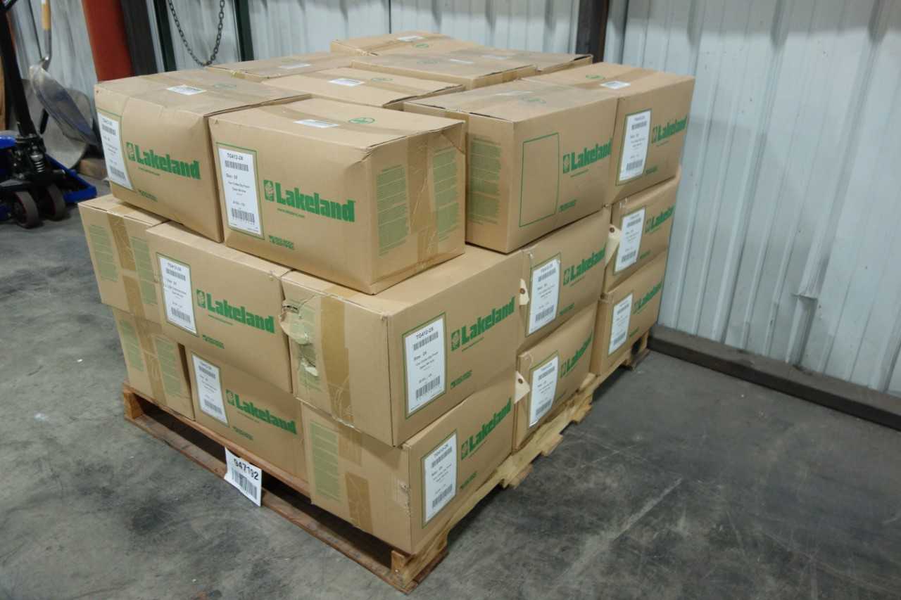 PALLET OF NEW IN BOX LAKELAND INDUSTRIES TG412-2X DISPOSABLE ZIP FRONT COVERALLS - SAFETY EQUIPMENT