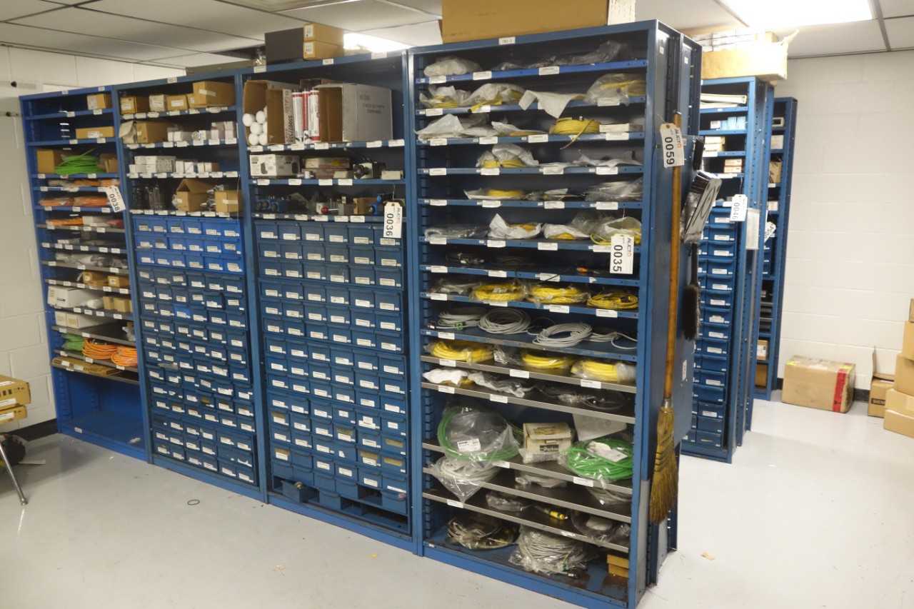 20x sections shelving excluding contents and pull-out shelving - SHELVING