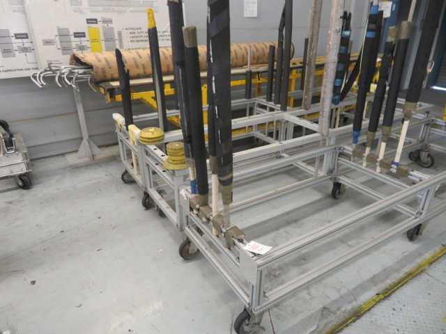 Aluminum Parts Carts on Wheels, (3) Lot - MISCELLANEOUS