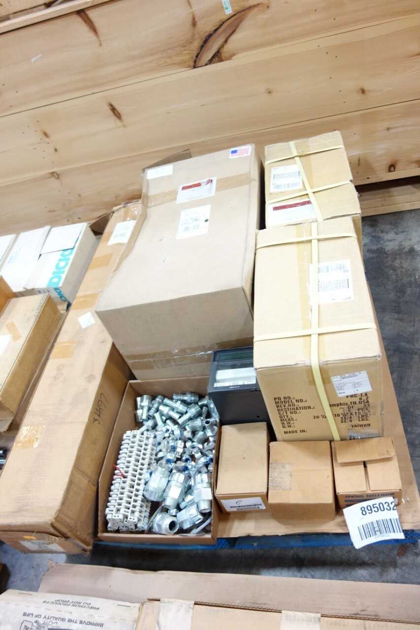 4 PALLETS OF ASSORTED INDUSTRIAL SURPLUS - ELECTRICAL COMPONENTS