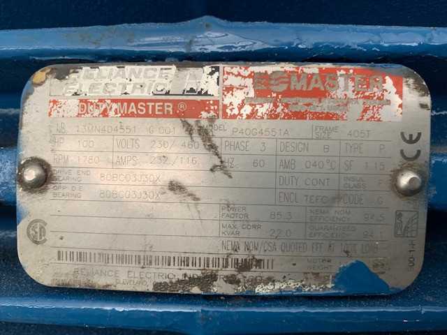 Reliance P40G4551A 100HP 230/460V-AC Electric Motor (Rebuilt) - ELECTRIC MOTORS