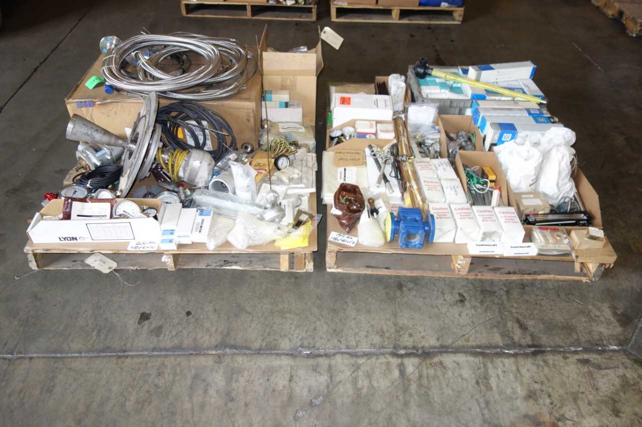 2 PALLETS OF ASSORTED INSTRUMENTATION, FLOWMETERS, PROBES, GAUGES, THERMO COUPLERS - INSTRUMENTATION