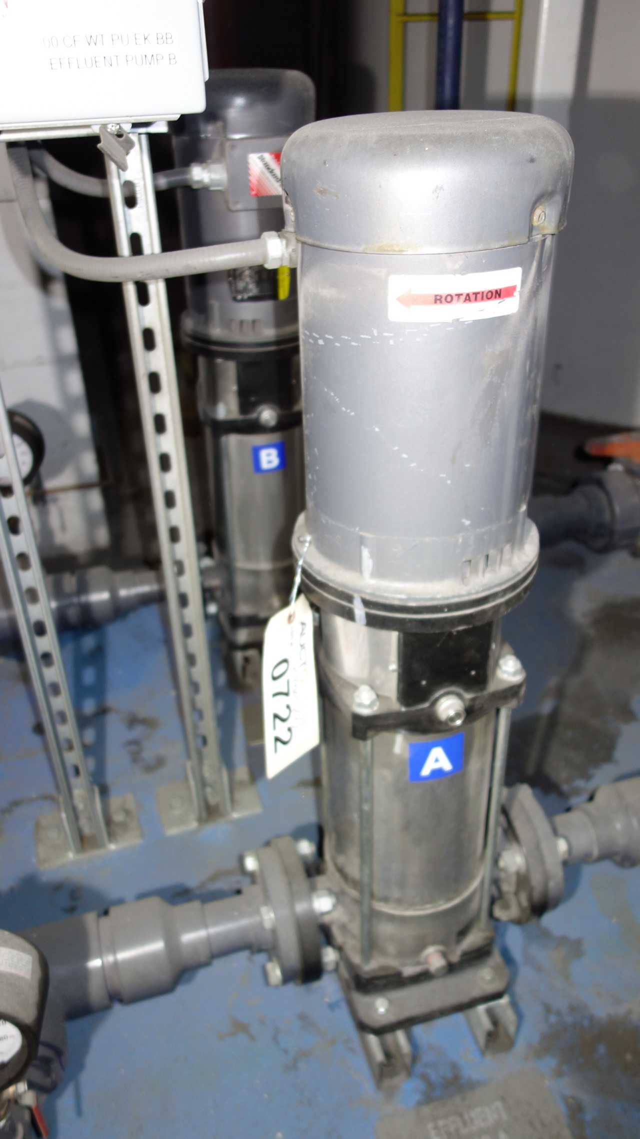 LOT OF 2 EBARA EVMU 10 8 MULTI STAGE PUMPS 7.5HP - PUMPS