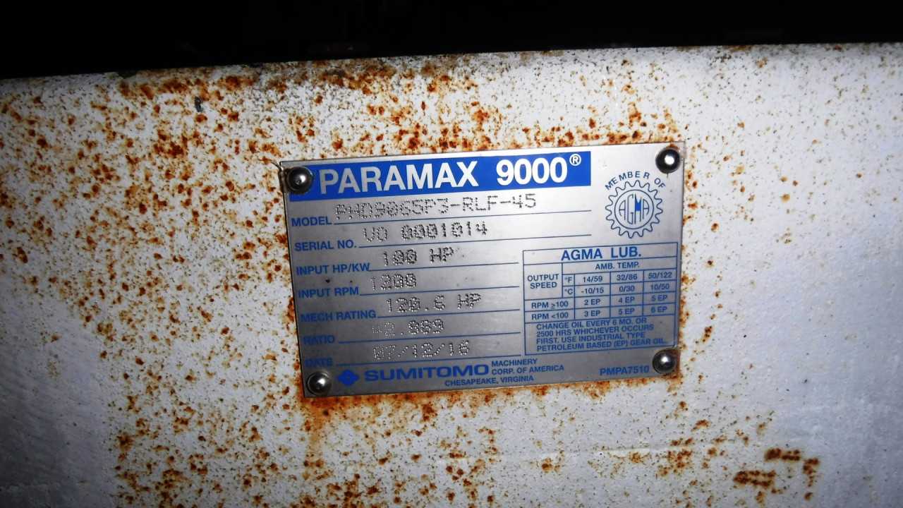 100 HP Sumitomo Gear Reducer Model PDH9065P3-RLF-45 - GEAR REDUCERS
