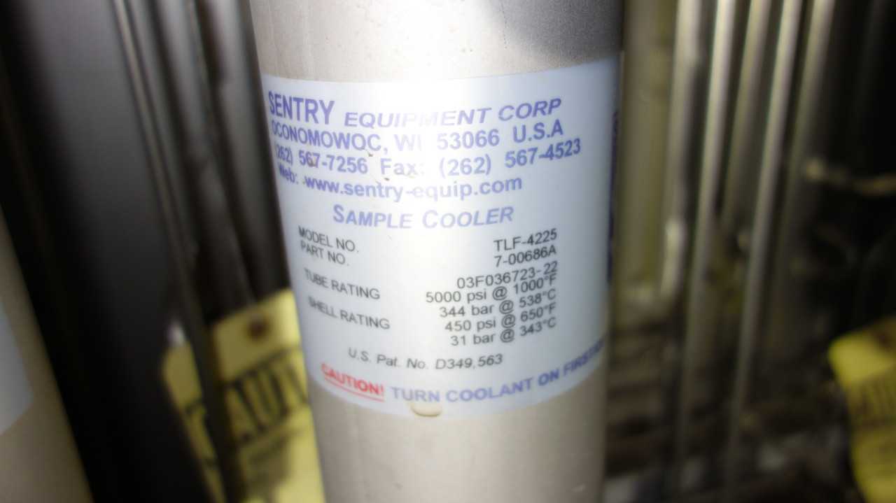 PANEL OF SENTRY SAMPLE COOLERS, INSTRUMENTATION - INSTRUMENTATION