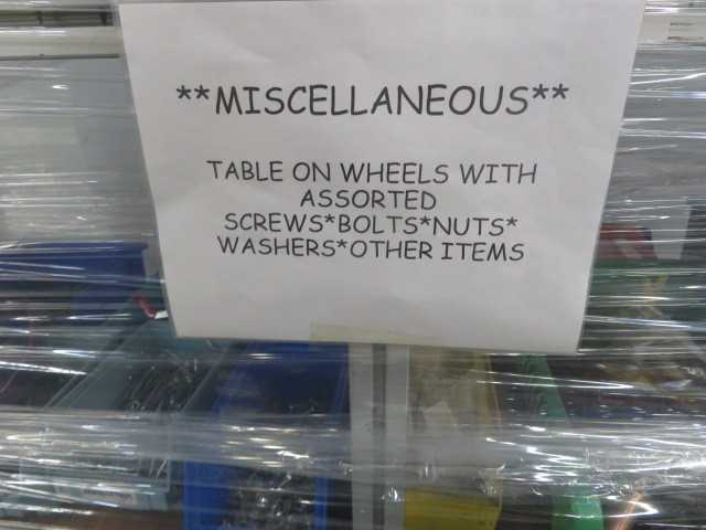 Screws, Nuts, Bolts - MISCELLANEOUS