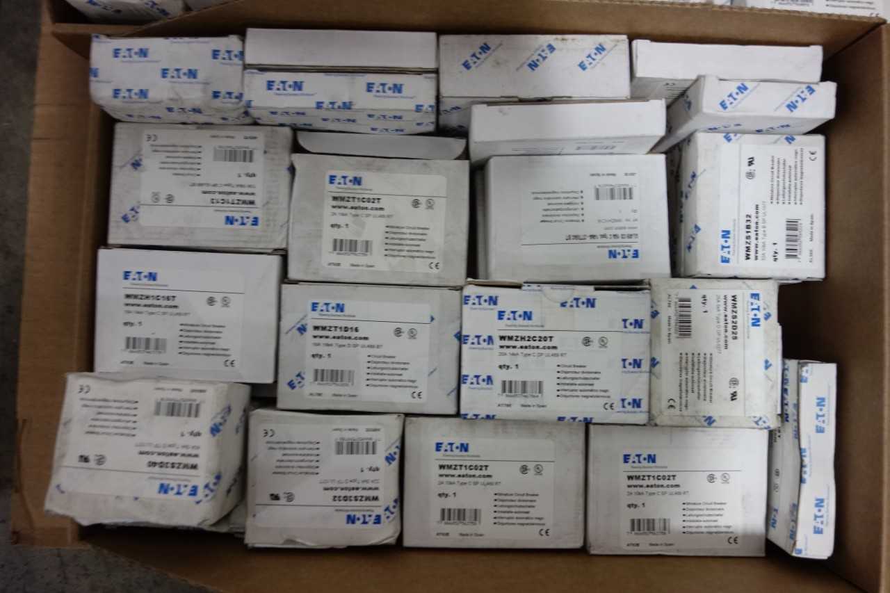 2 PALLETS OF ASSORTED EATON CIRCUIT BREAKERS & ELECTRICAL COMPONENTS - ELECTRICAL COMPONENTS