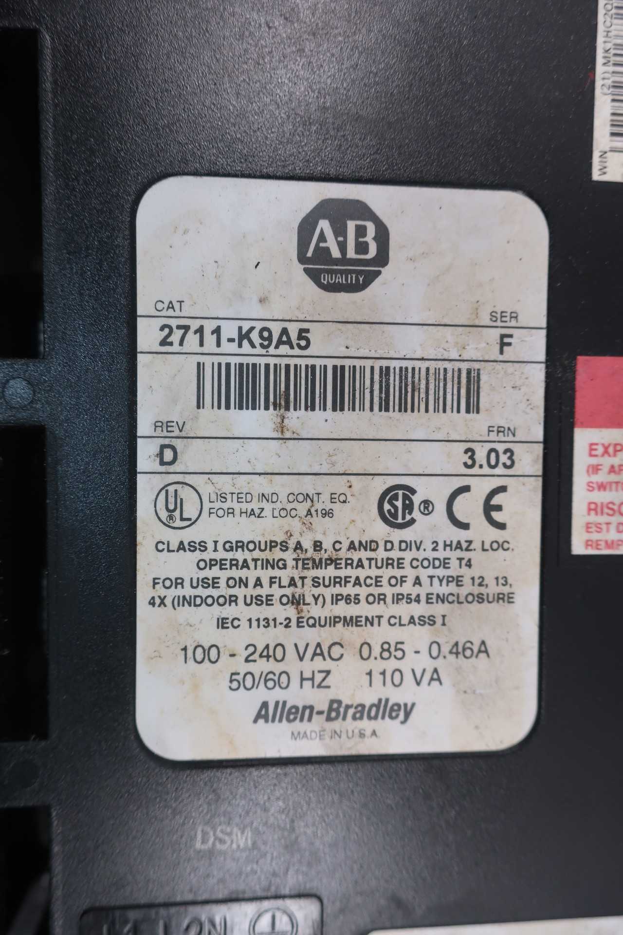 ALLEN BRADLEY 2711-K9A5 PANELVIEW 900 OPERATOR INTERFACE PANEL SER F - AUTOMATION & CONTROLS