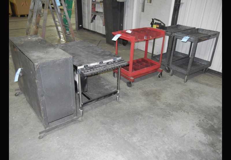 Lot-(5) Asst'd 4-Wheel Carts - MACHINE TOOLING