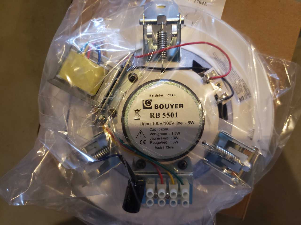 Lot of 168 Bouyer RB 5501 6W Ceiling Speakers - INDUSTRIAL PARTS
