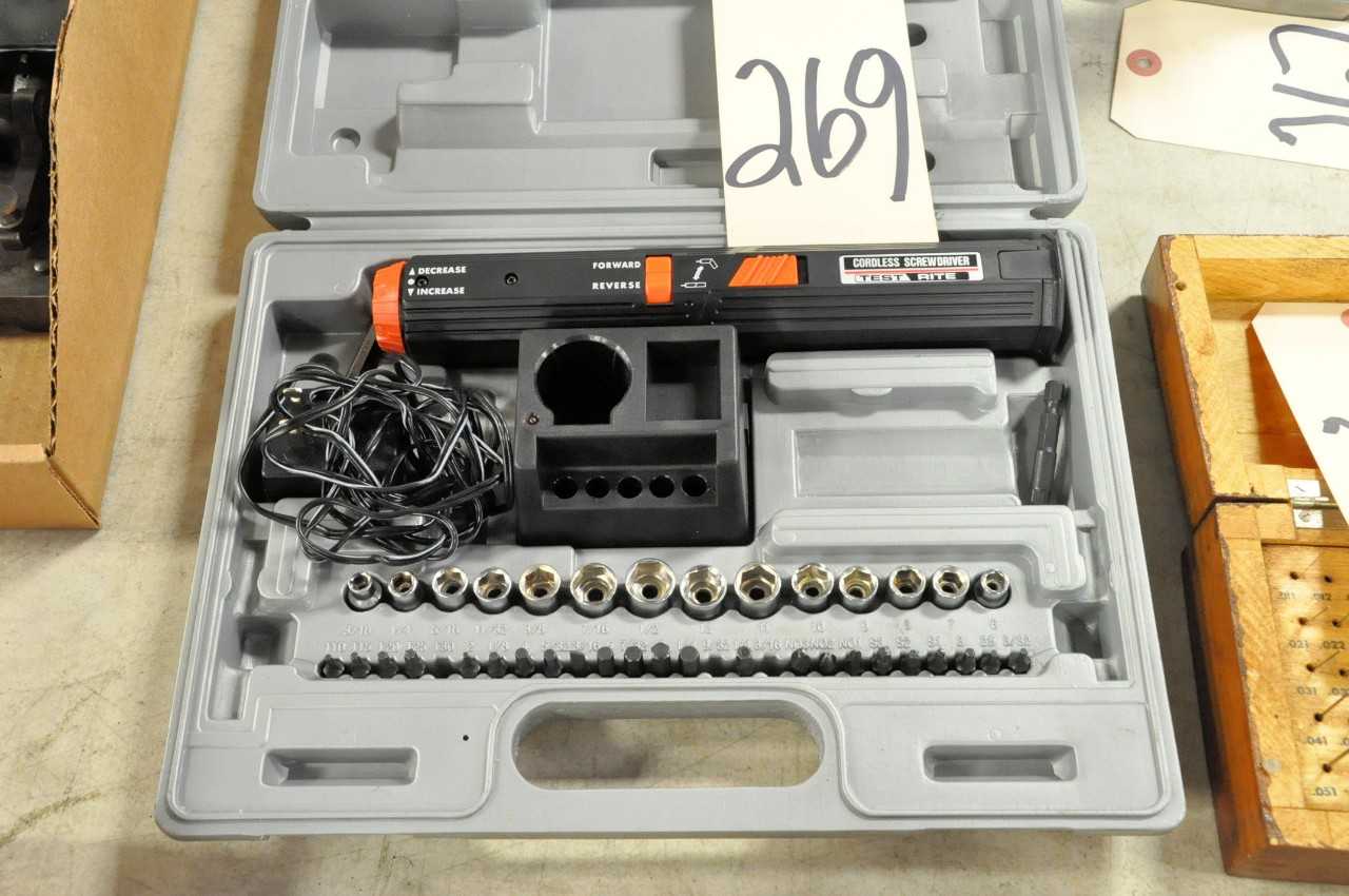 Test-Rite Cordless Screwdriver Socket Set with Case - ELECTRIC POWER TOOLS