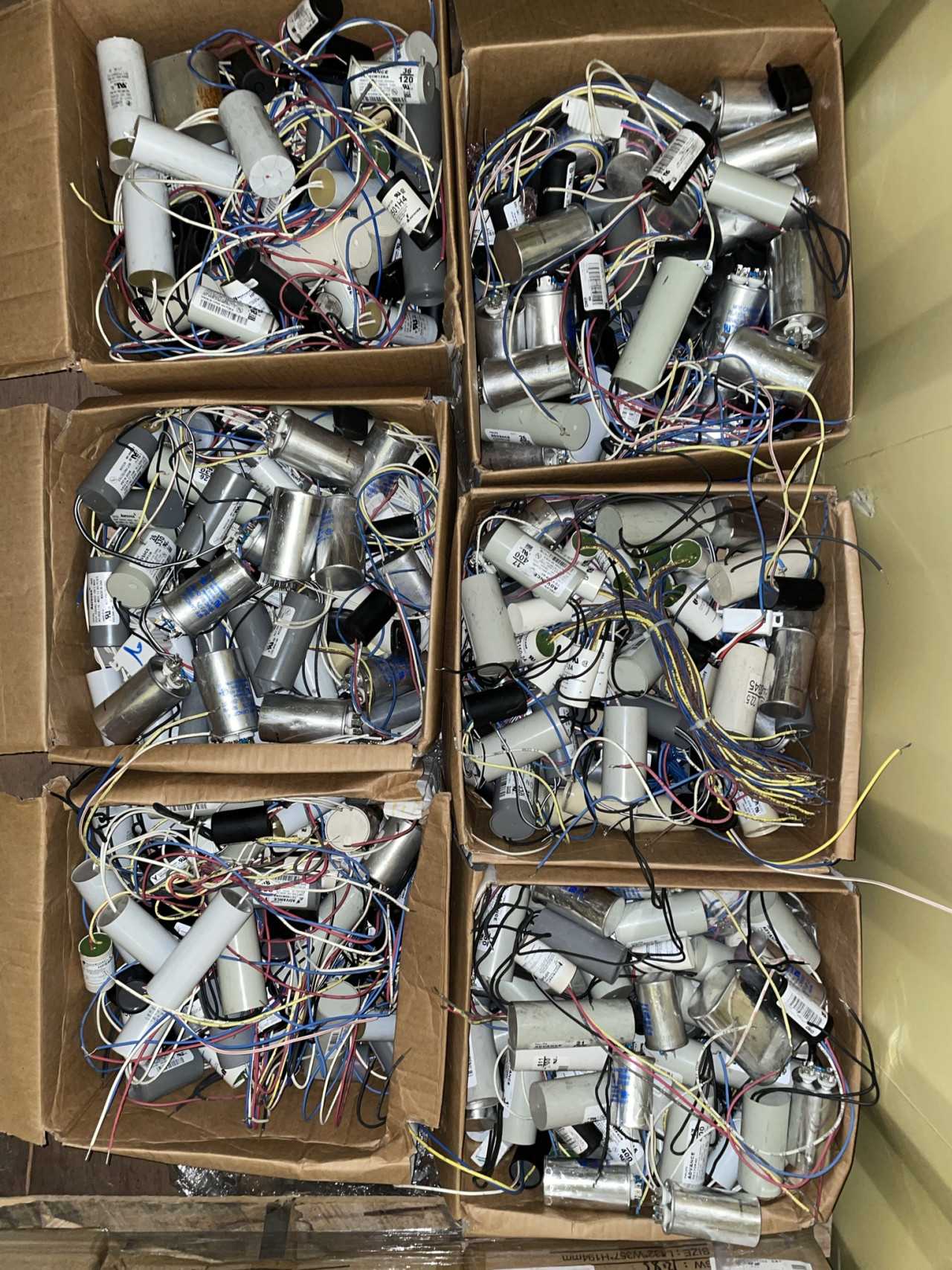 Lot of Approximately 850 New HID Lighting Capacitors, Starters and Ignitors from Magnetek, Aerovox, Philips and more - LIGHTING