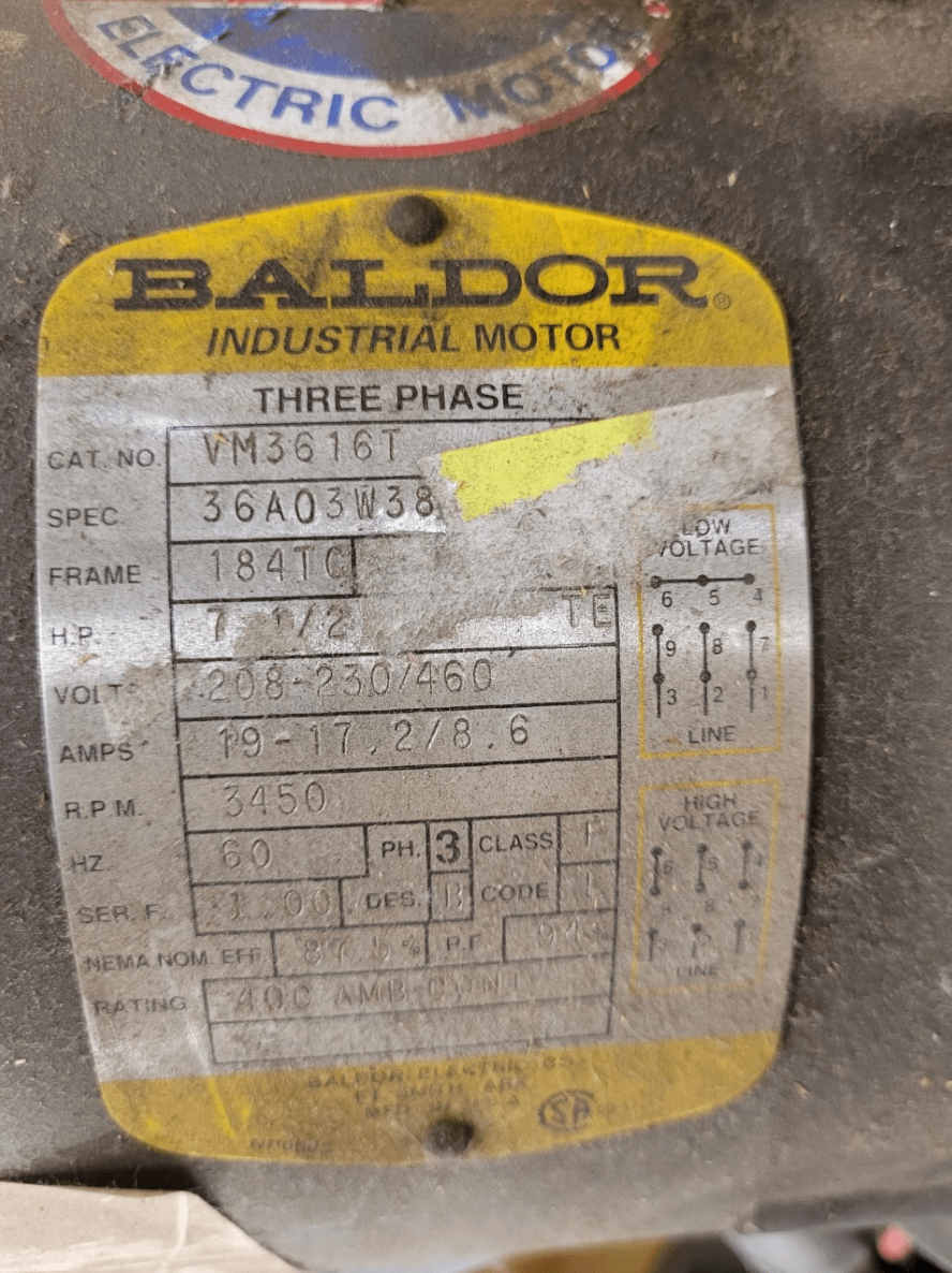 Baldor 3 Phase Motors (2536311) - ELECTRIC MOTORS