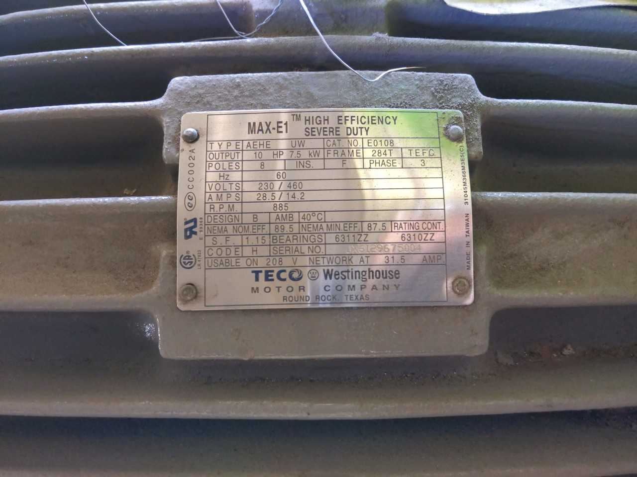 Westinghouse 10HP Electric Motor - ELECTRIC MOTORS
