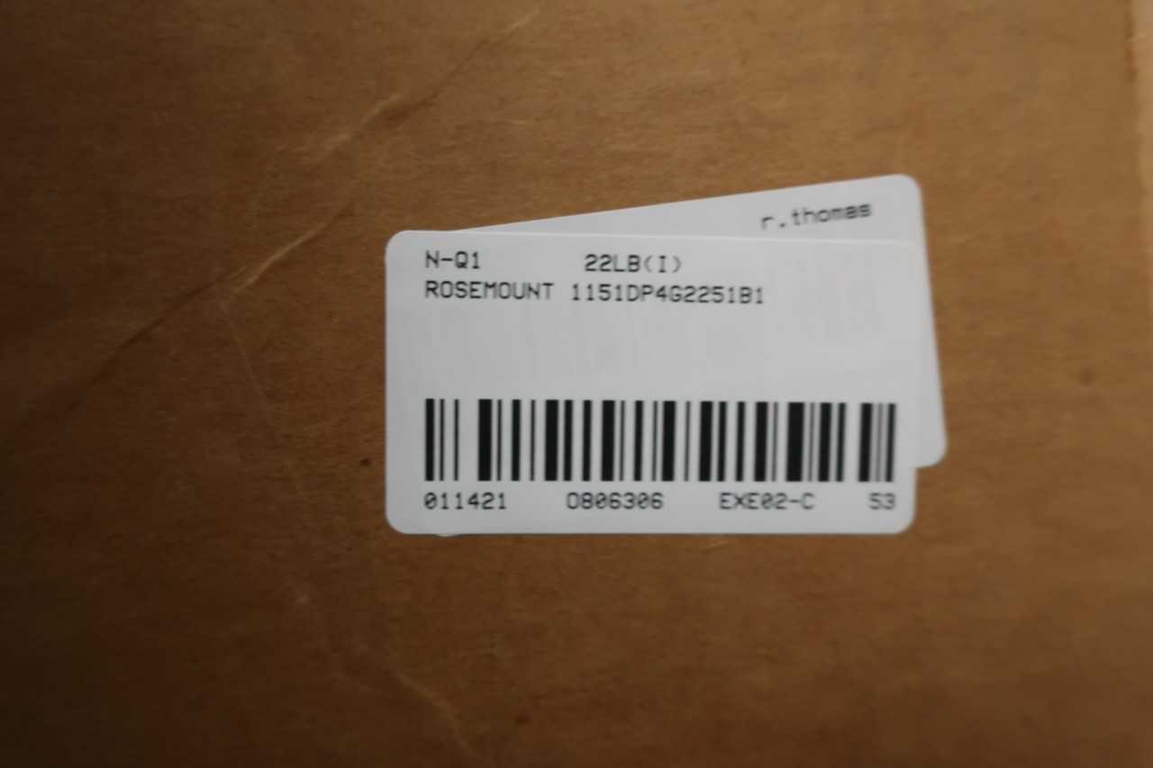ROSEMOUNT 1151DP4G2251B1 0-150IN-H2O 85V-DC DIFFERENTIAL PRESSURE TRANSMITTER - INSTRUMENTATION