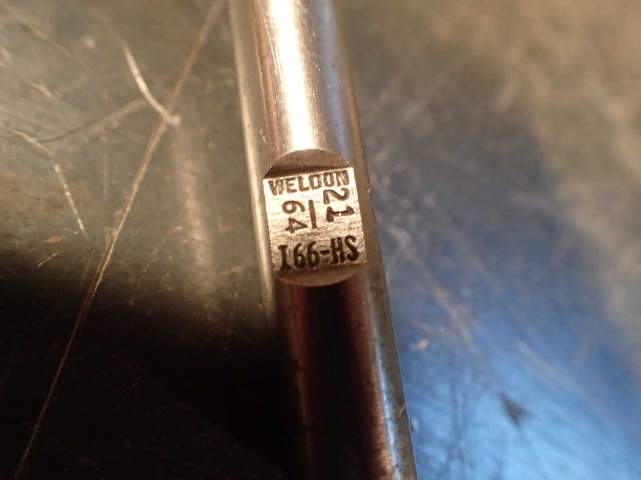 Weldon 21/64" Non-Center Cutting Single End Mill 2-1/2" LOC 3/8" Shank I66-HS - MILLING TOOLS