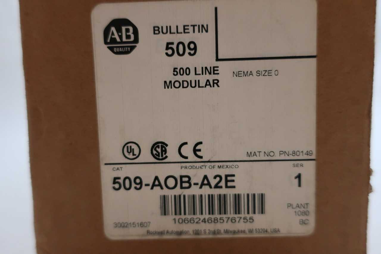 ALLEN BRADLEY 509-AOB-A2E FULL VOLTAGE STARTER SER 1 - MOTOR STARTERS