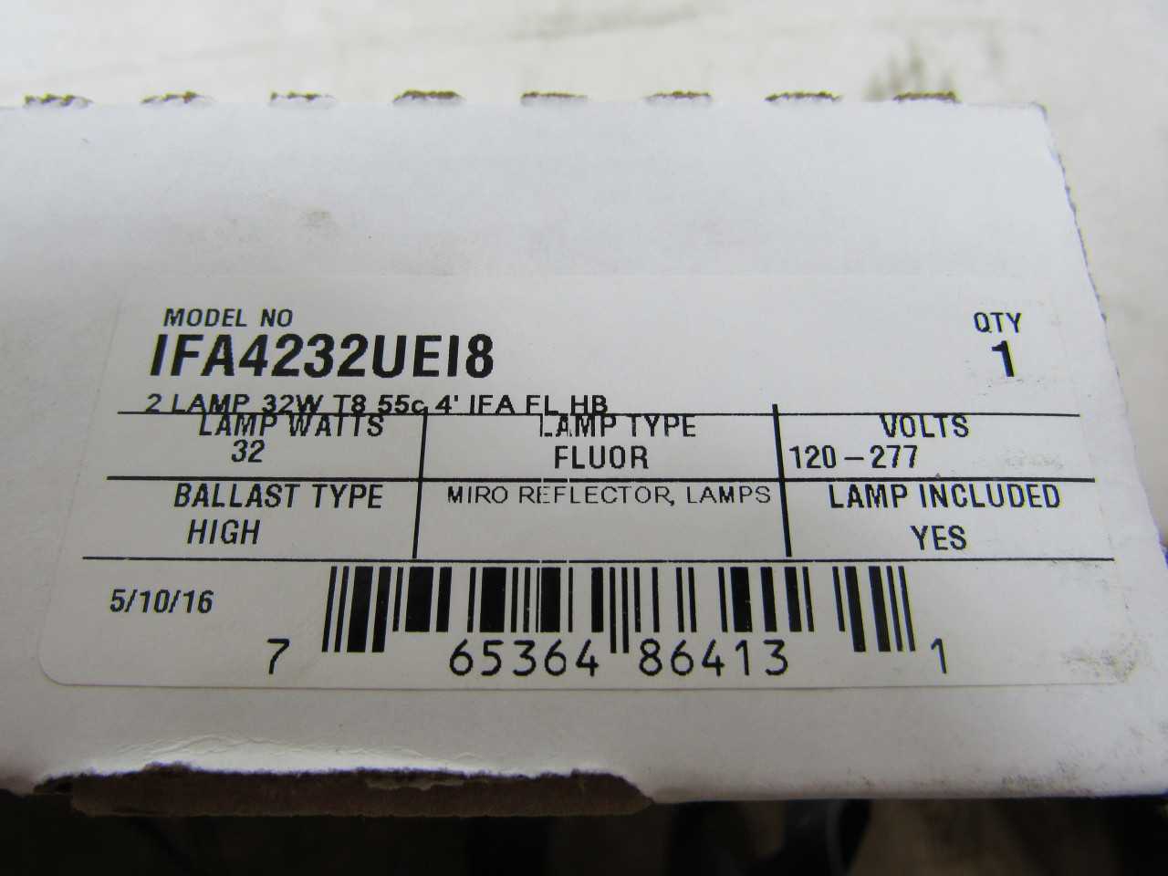 Atlas IFA4232UEI8 Lighting Fixture Fluor 120-277VAC 32 Watts - LIGHTING