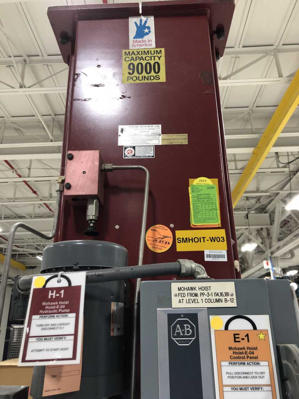 Mohawk Hydraulic Hoist - LIFTING EQUIPMENT
