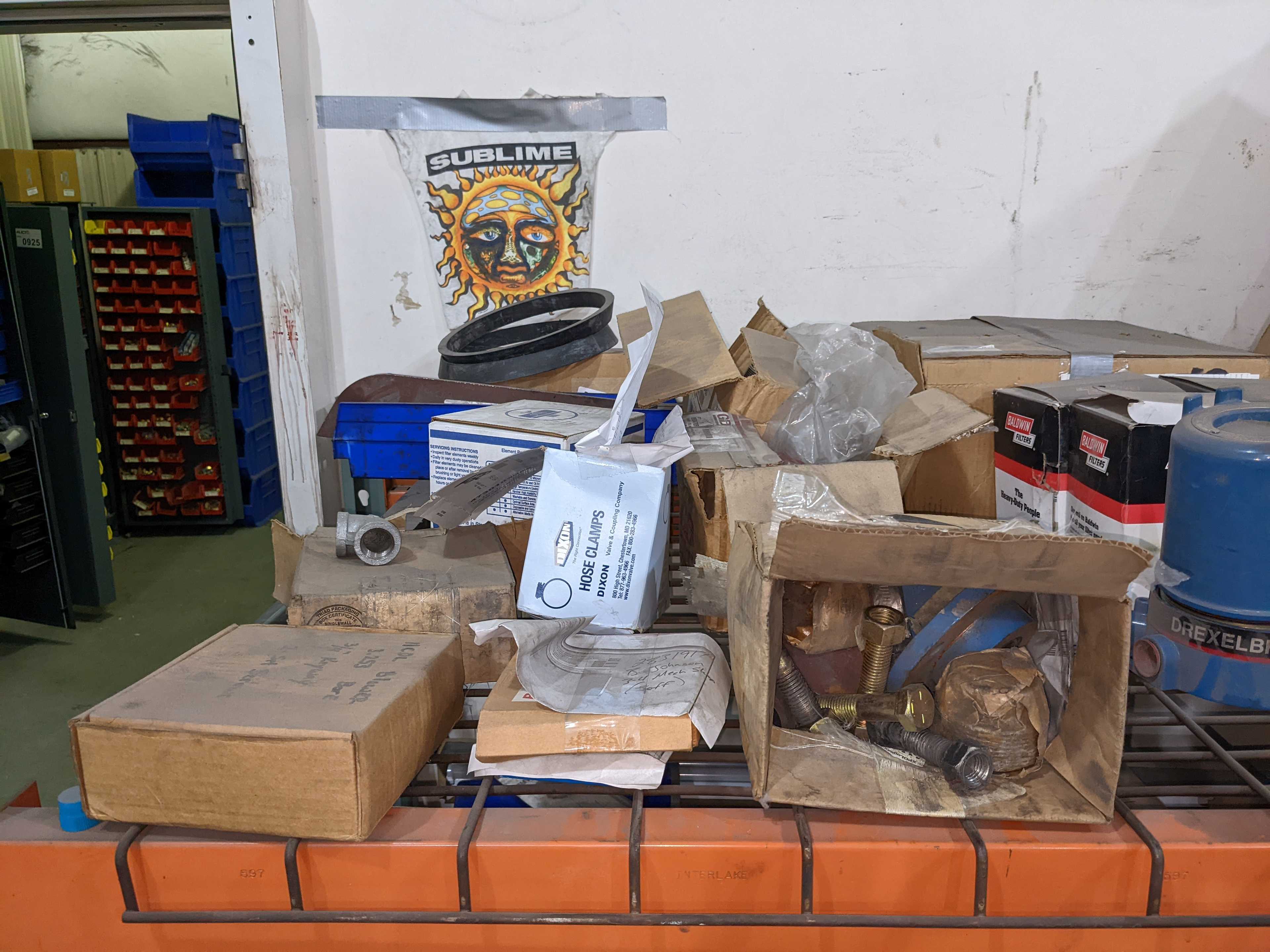 CONTENTS OF SHELVING - INDUSTRIAL PARTS