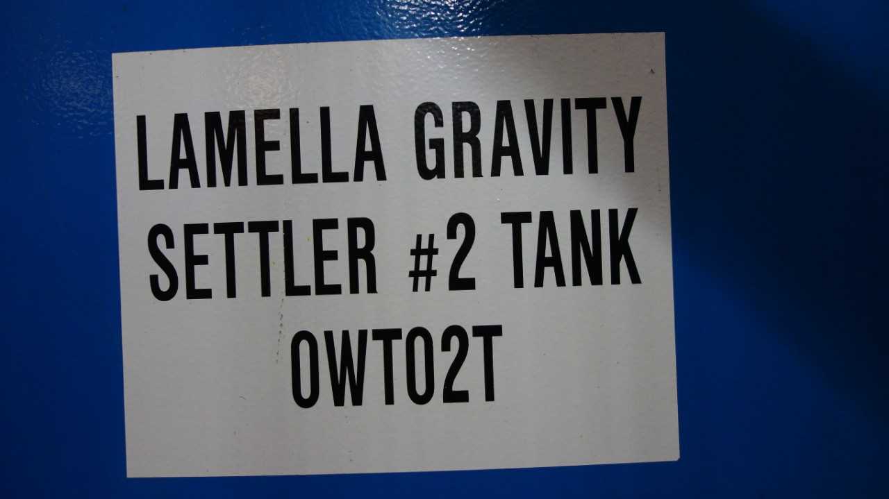US FILTERS LAMELLA GRAVITY SETTLER TANK - PROCESS EQUIPMENT