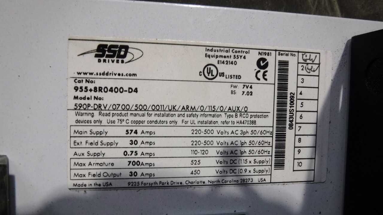 400 HP Parker DC Drive - MOTOR STARTERS