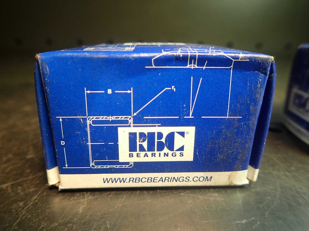 2 Pc RBC S-28-LWX Flat Cam Follower Bearings 7/8" Roller Dia 1/2" Wide 3/8" Stud - BEARINGS