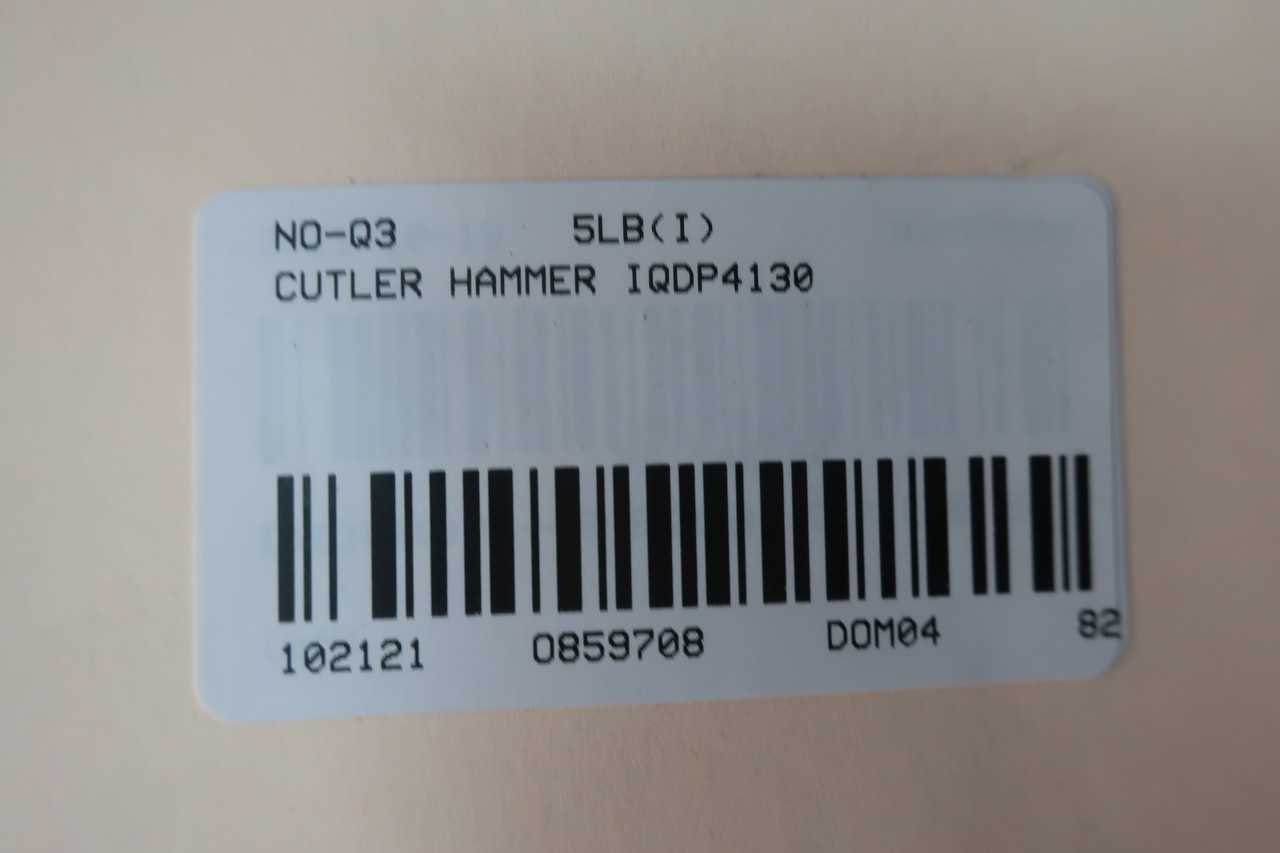 CUTLER HAMMER IQDP4130 THREE PHASE POWER SUPPLY MODULE - ELECTRICAL COMPONENTS