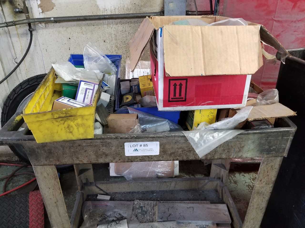 Cart with huge assortment screws bolts ect - PLANT & FACILITY