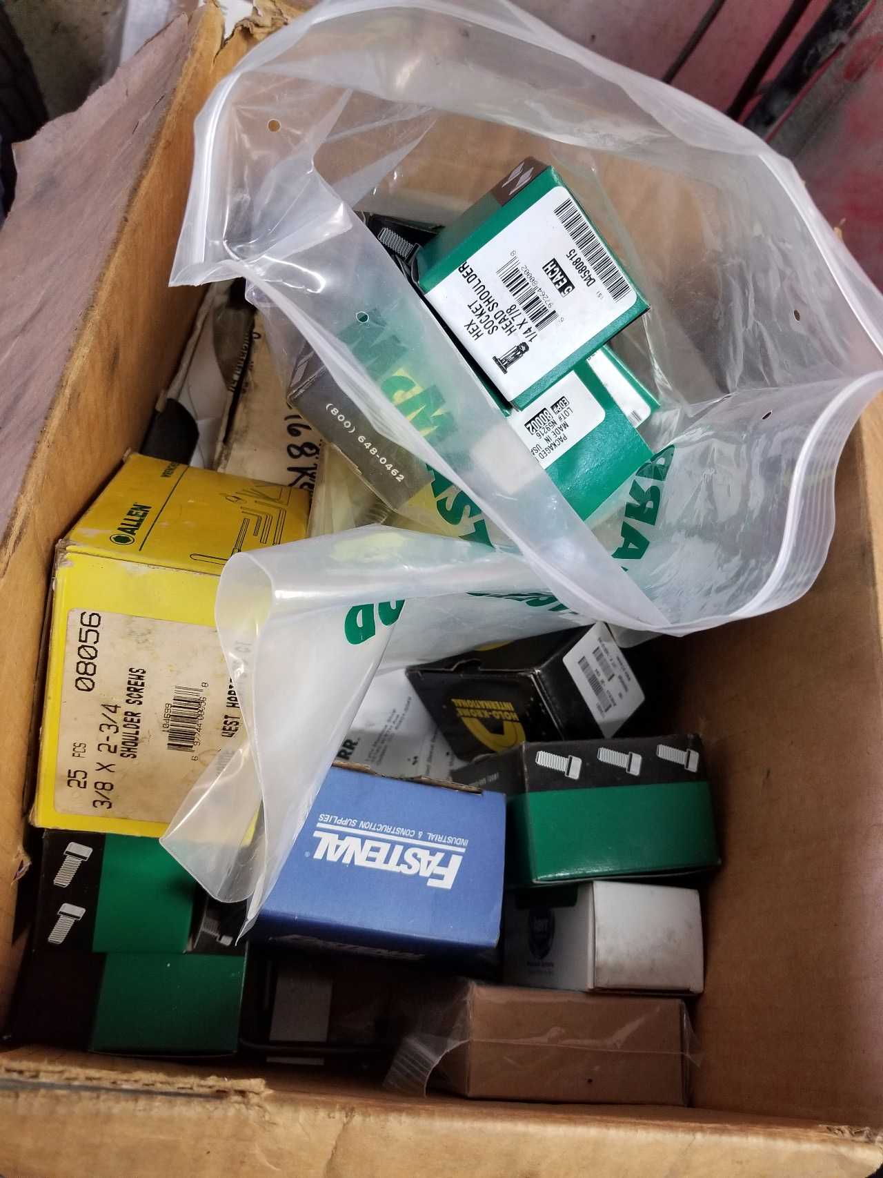 Cart with huge assortment screws bolts ect - PLANT & FACILITY