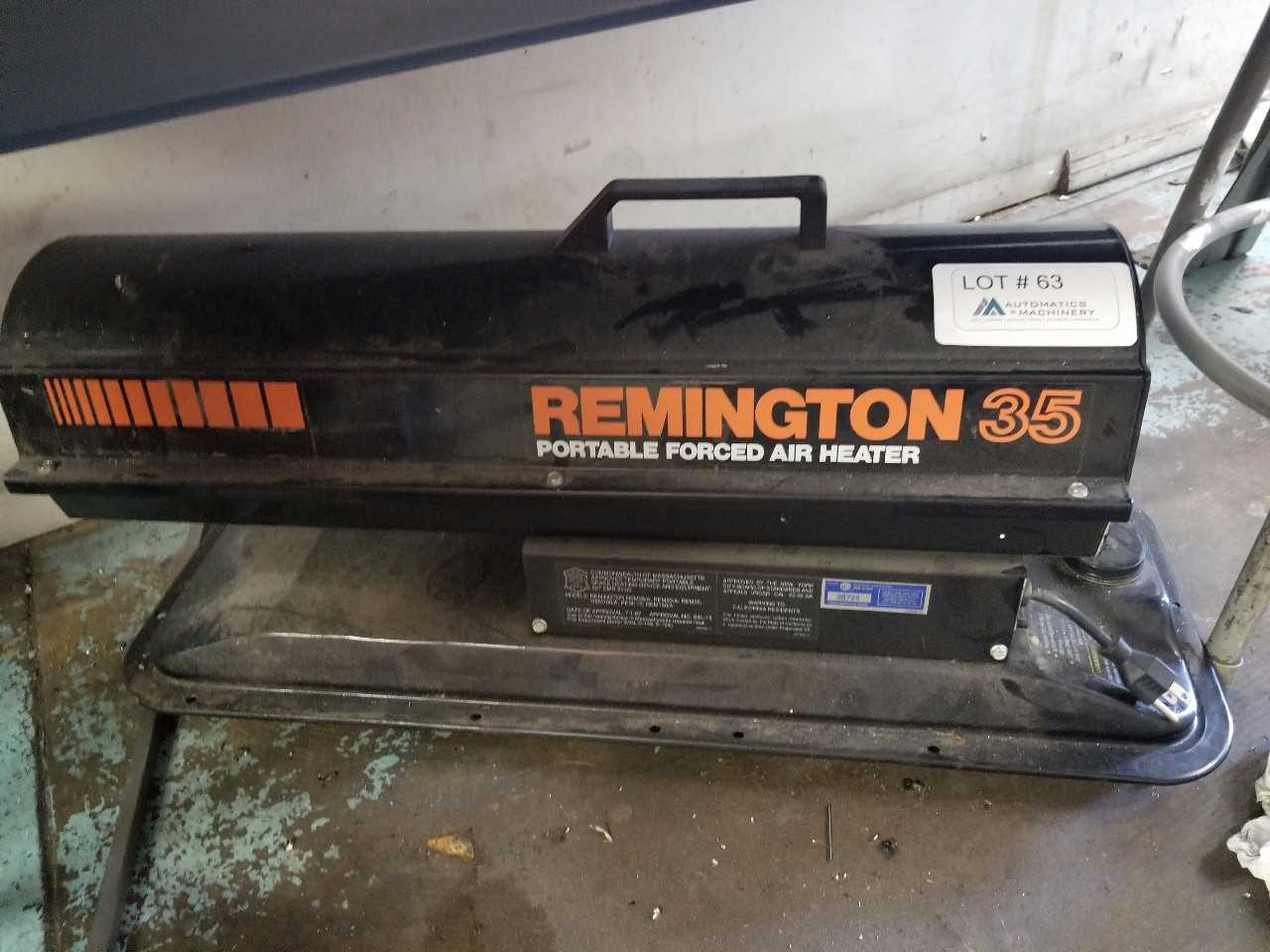 Remington 35 Portable Air heater - UNIT HEATER
