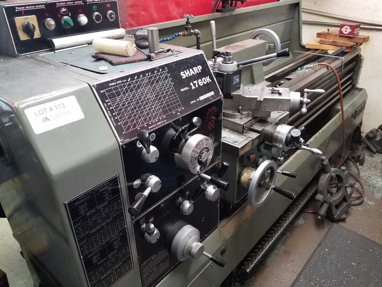 Sharp 1760K Gap Bed Manual Lathe - LATHES Sharp 1760K Gap Bed Manual Lathe - LATHES