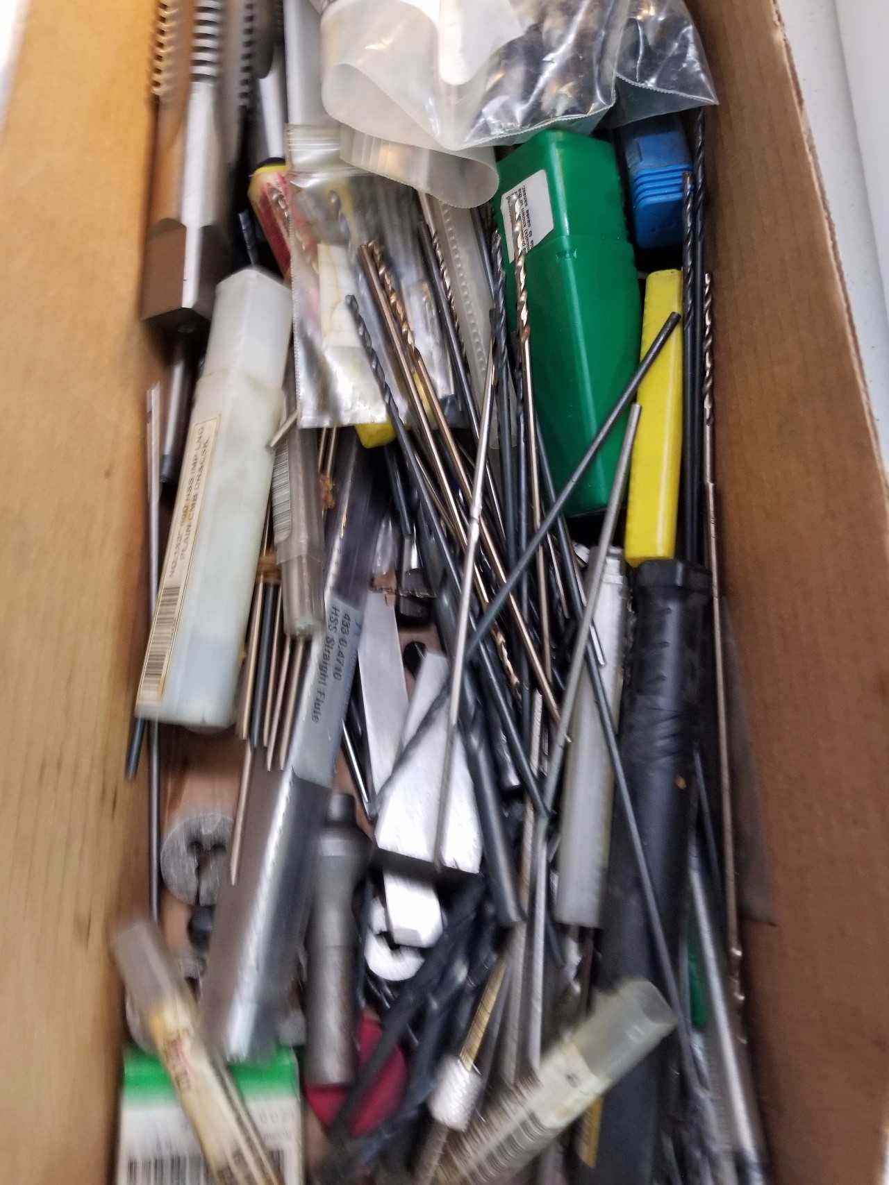 Large assortment of Taps, endmills, and drills - ELECTRIC POWER TOOLS