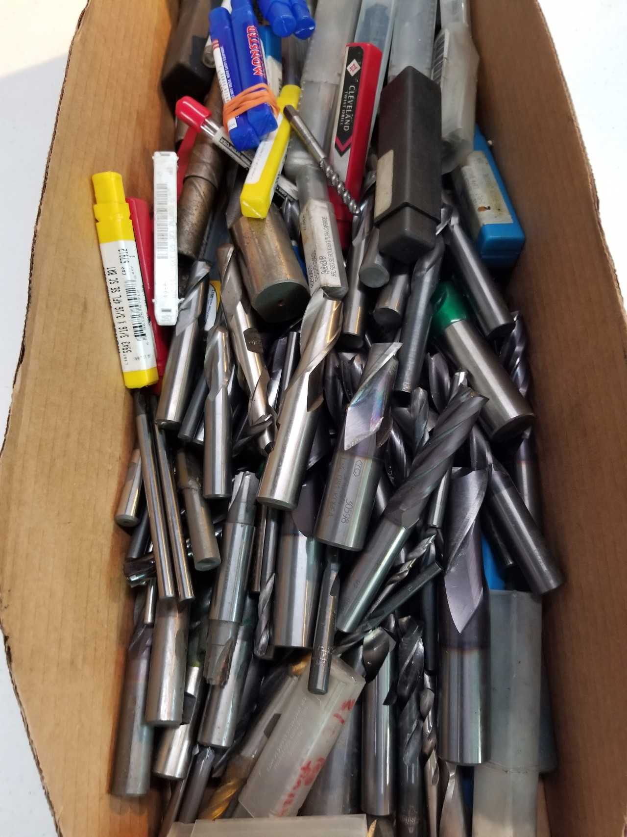 Large assortment of Endmills and Drills - ELECTRIC POWER TOOLS