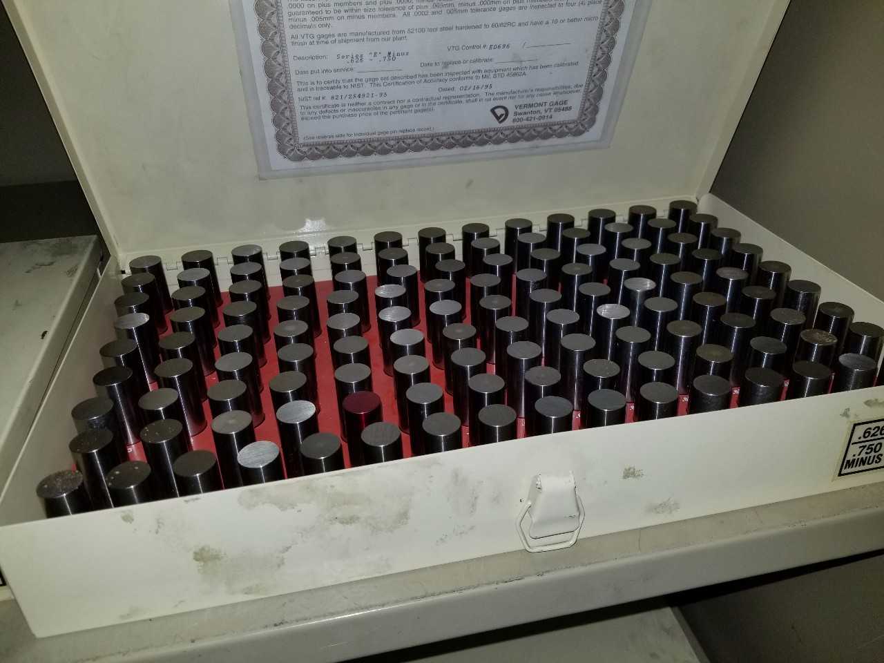 Vermont Pin Gage Set .626/.750 - PROCESS EQUIPMENT