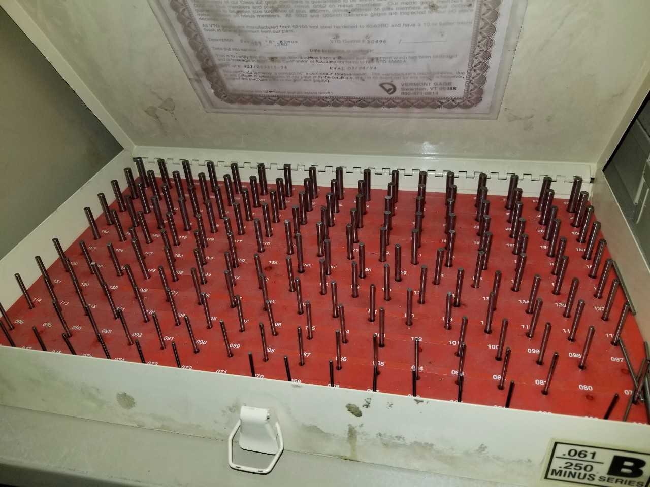 Vermont Pin Gage Set .061/.250" - PROCESS EQUIPMENT