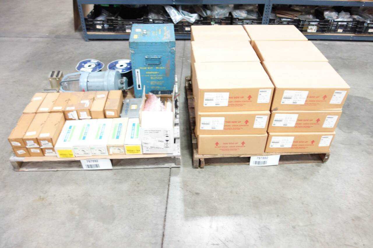 2 PALLETS OF ASSORTED ELECTRICAL - ELECTRICAL PARTS